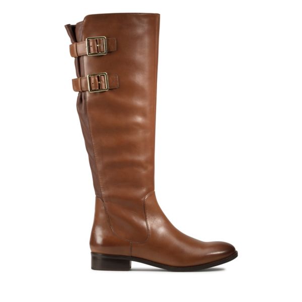 Clarks Womens Netley Ride Knee High Boots Brown | USA-3405261